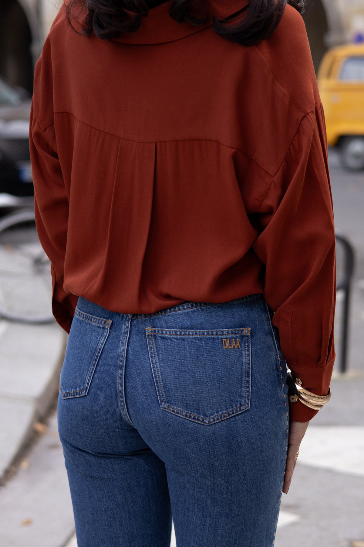 Chemise terracotta dos